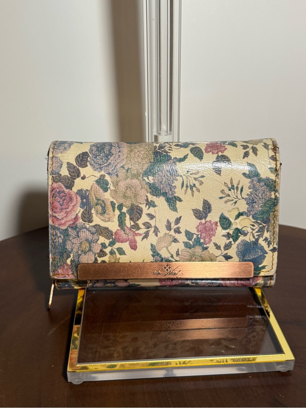 Patricia Nash Italian Leather Floral Frame Wallet Vintage Botanical